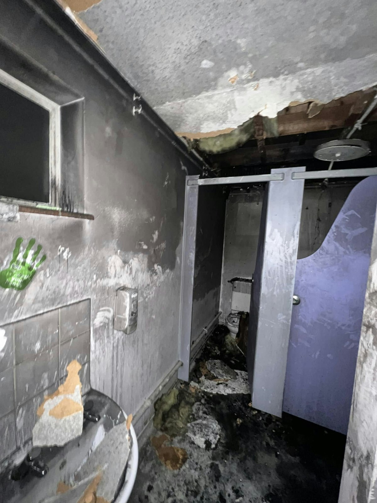 Otley Primary School toilets damaged by fire